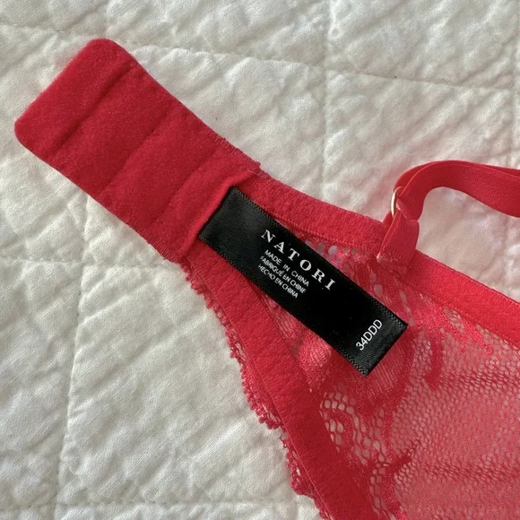 Natori Hibiskus Lace Trim Bra 34DDD - Picture 9 of 9